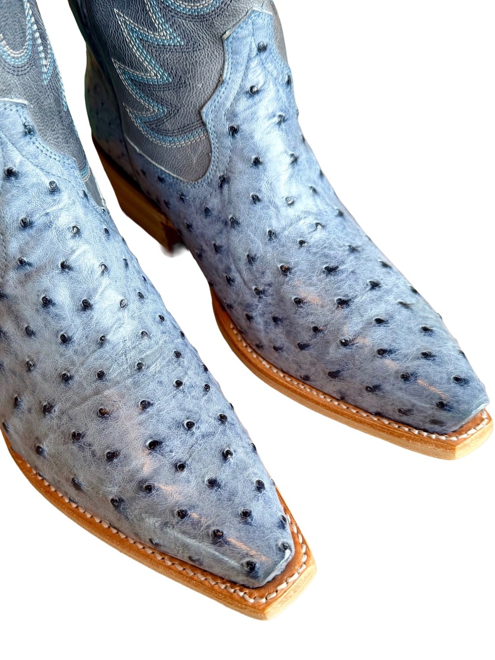 Tecovas Annie Chambray Ostrich 7b Brand New - Picture 4 of 6